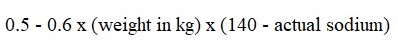 Sodium Deficit Calculation